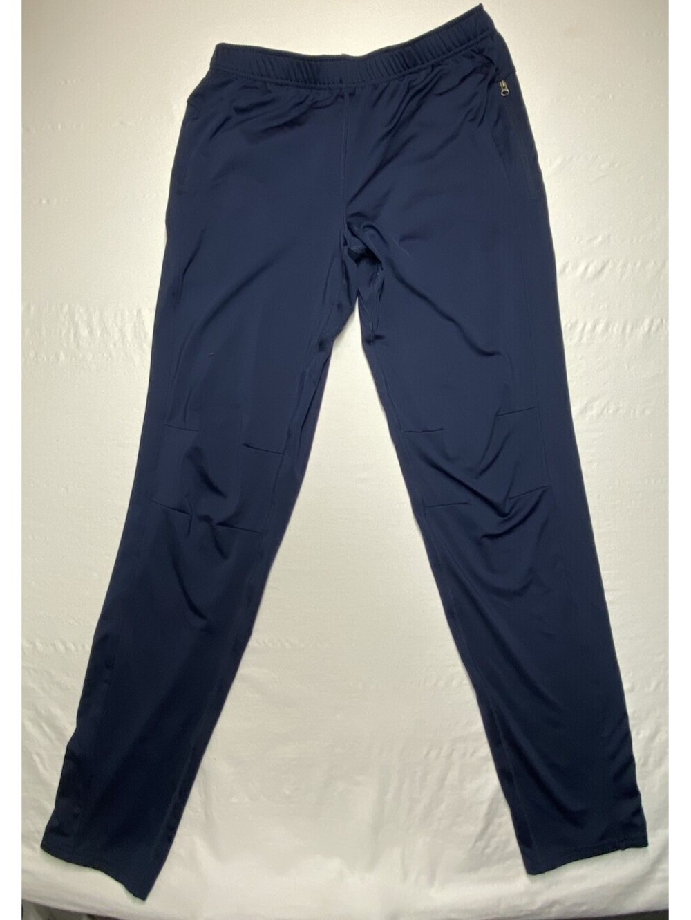 Jockey Men's Pants Size Medium Athletic Active Wear Blue Sport Zipper On Legs